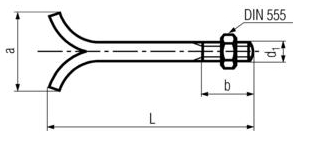 DIN 529 - Anchor Bolts (Stone Bolt) Specifications