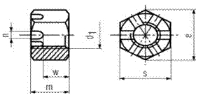 DIN 935 - Castle Nuts Specifications Stainless Steel