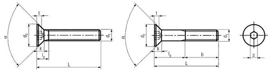 DIN 7991 - Flat Socket Head Cap Screws Specifications
