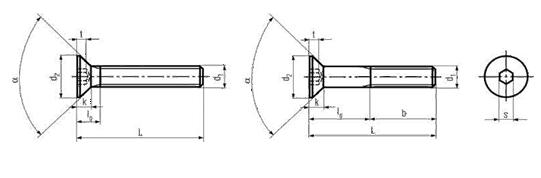 DIN 7991 - Flat Socket Head Cap Screws Specifications