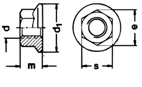 DIN 6923 - Hexagonal Flange Nuts Specifications