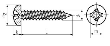  DIN 7982 - Flat CSK Self Tapping Screws, Specifications