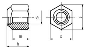 DIN 985 - Self Locking Nuts w/locking Insert: Standard Series Specifications