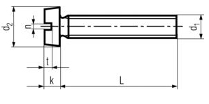 DIN 84 - SLOTTED CHEESE HEAD MACHINE SCREWS SPECIFICATIONS