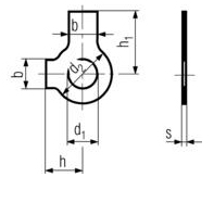 DIN 463 - Tab Washers With Long And Short Tab Specifications