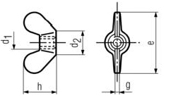 DIN 315 - Wing Nuts Specifications