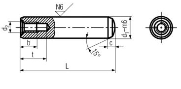 DIN 7979D - Dowel Pins With Internal Thread Specifications