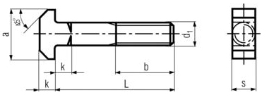 DIN 186 - Tee-Head Bolts With Square Head Specifications